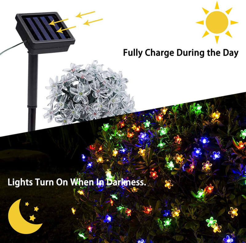 Premium Waterproof Solar LED Sakura Fairy String Lights