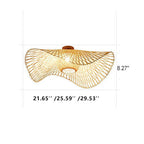 Japanese-Inspired Bamboo 1-Light Flush Mount Ceiling Light