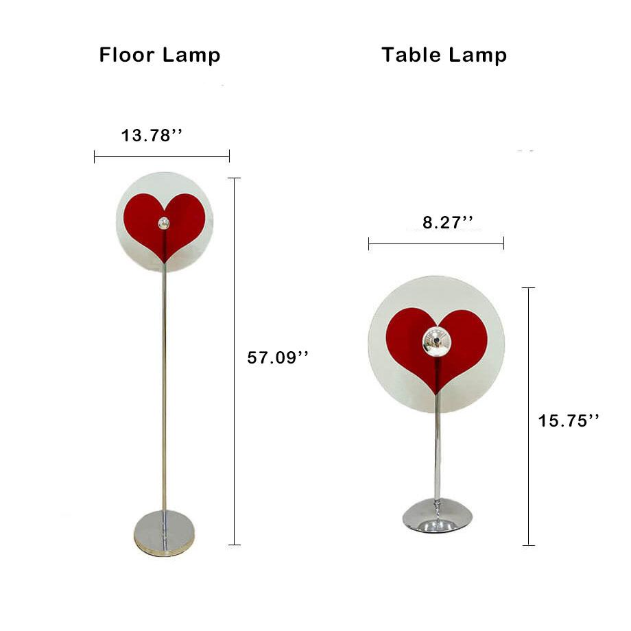 Heart-Shaped LED Floor Lamp - 1-Light Design