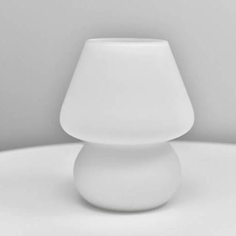 Vintage Glass Mushroom LED Table Lamp - 1-Light Night Light