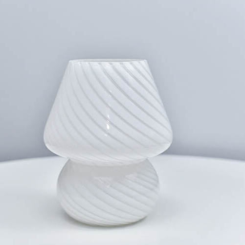 Vintage Glass Mushroom LED Table Lamp - 1-Light Night Light