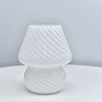 Vintage Glass Mushroom LED Table Lamp - 1-Light Night Light