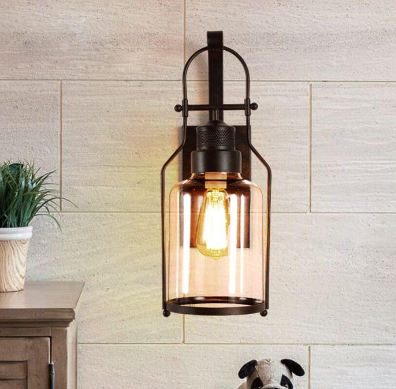 Premium Vintage 1-Light Wall Lantern Sconce