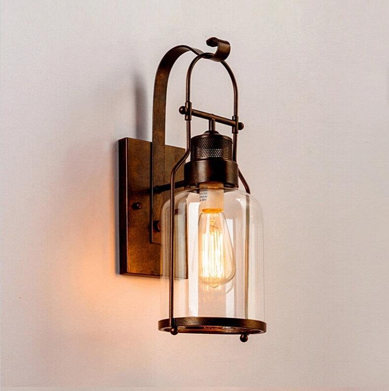 Premium Vintage 1-Light Wall Lantern Sconce