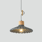Scalloped Cement Pendant Light