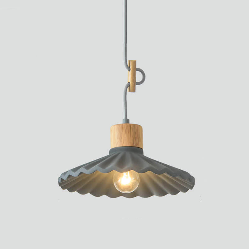 Scalloped Cement Pendant Light