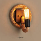 Vintage Hemp Rope 1-Light Wall Sconce
