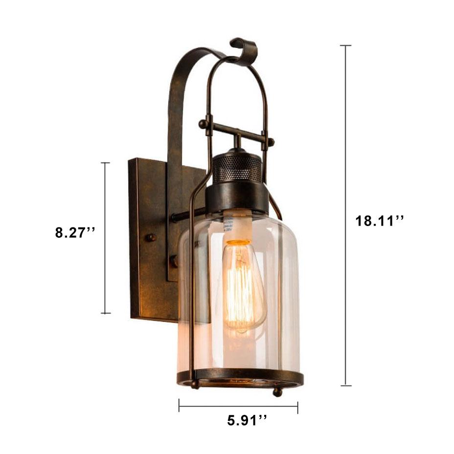 Premium Vintage 1-Light Wall Lantern Sconce