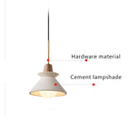 White Cement Tapered Pendant