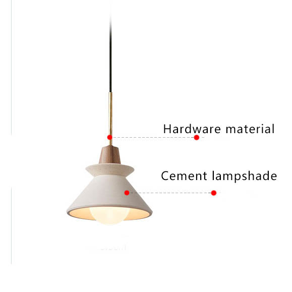 White Cement Tapered Pendant