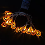 Premium Solar LED Orange Pumpkin String Lights - 10/20