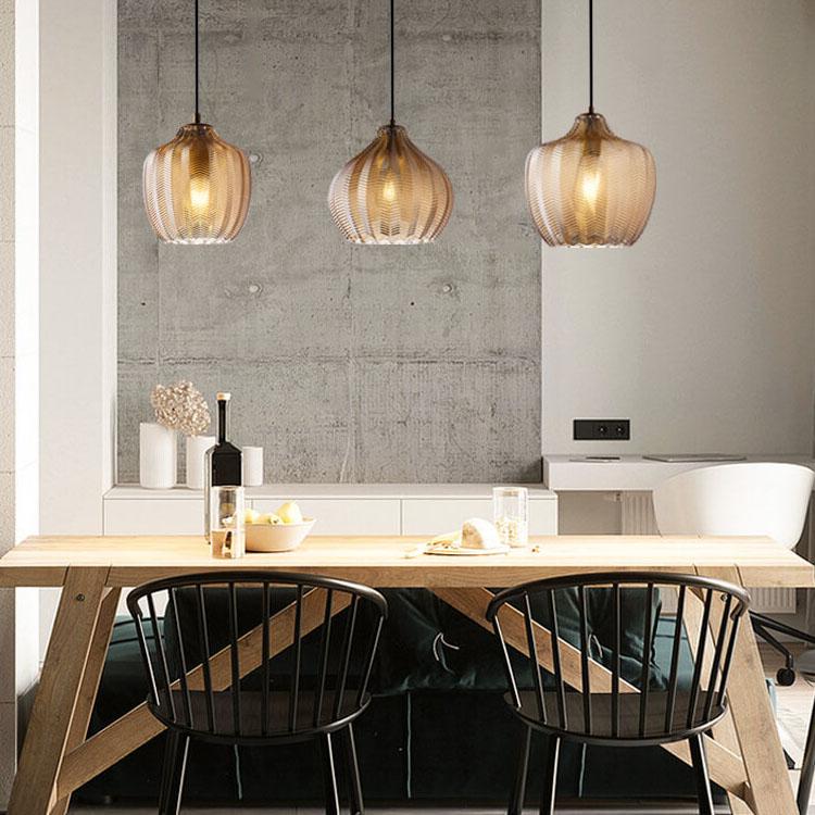 Nordic Wavy Glass Pendant Lamp