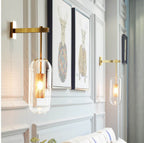 Clear Glass Cylinder Wall Sconce