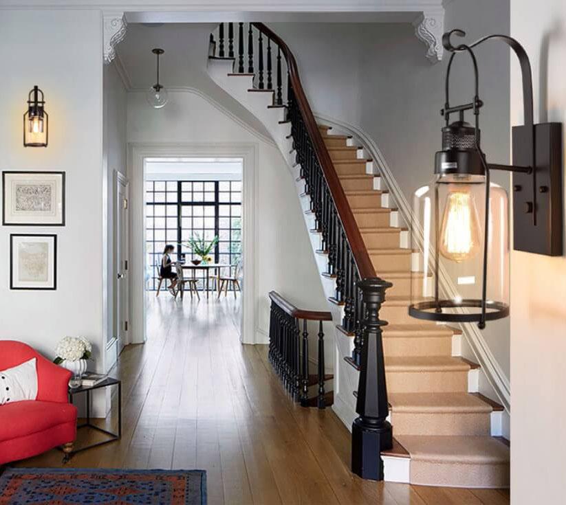 Premium Vintage 1-Light Wall Lantern Sconce