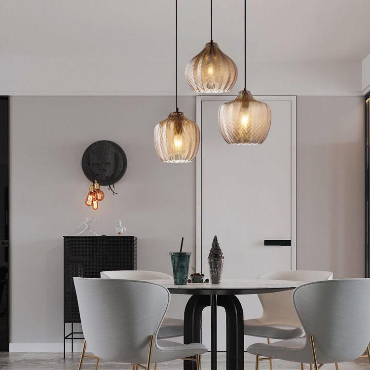 Nordic Wavy Glass Pendant Lamp