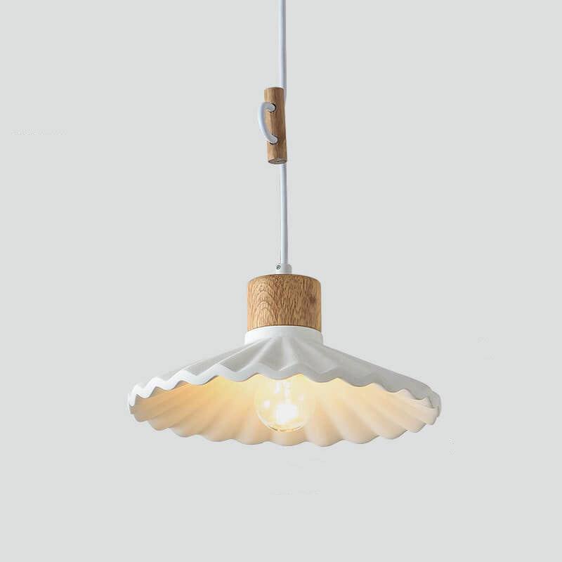 Scalloped Cement Pendant Light