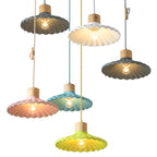 Scalloped Cement Pendant Light