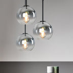 Nordic Gradient Glass Globe Pendant Light - 1-Light