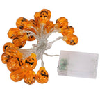 Premium Solar LED Orange Pumpkin String Lights - 10/20