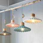 Scalloped Cement Pendant Light