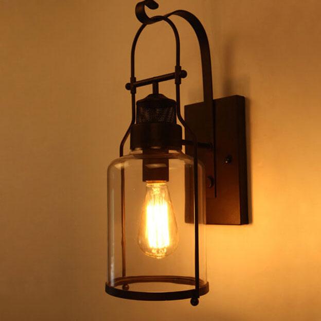 Premium Vintage 1-Light Wall Lantern Sconce