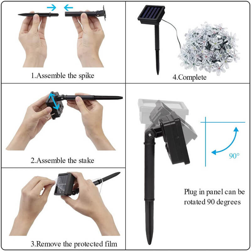 Premium Waterproof Solar LED Sakura Fairy String Lights