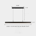Sleek Minimalist Long LED Pendant Light