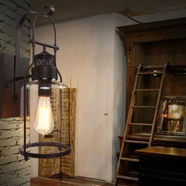 Premium Vintage 1-Light Wall Lantern Sconce