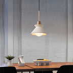 White Cement Tapered Pendant