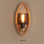 Vintage Hemp Rope 1-Light Wall Sconce