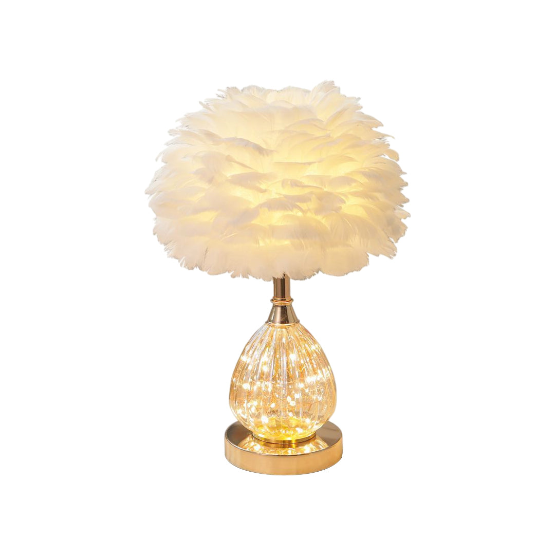 Nordic Feather Table Lamp - Elegant Wedding Decor