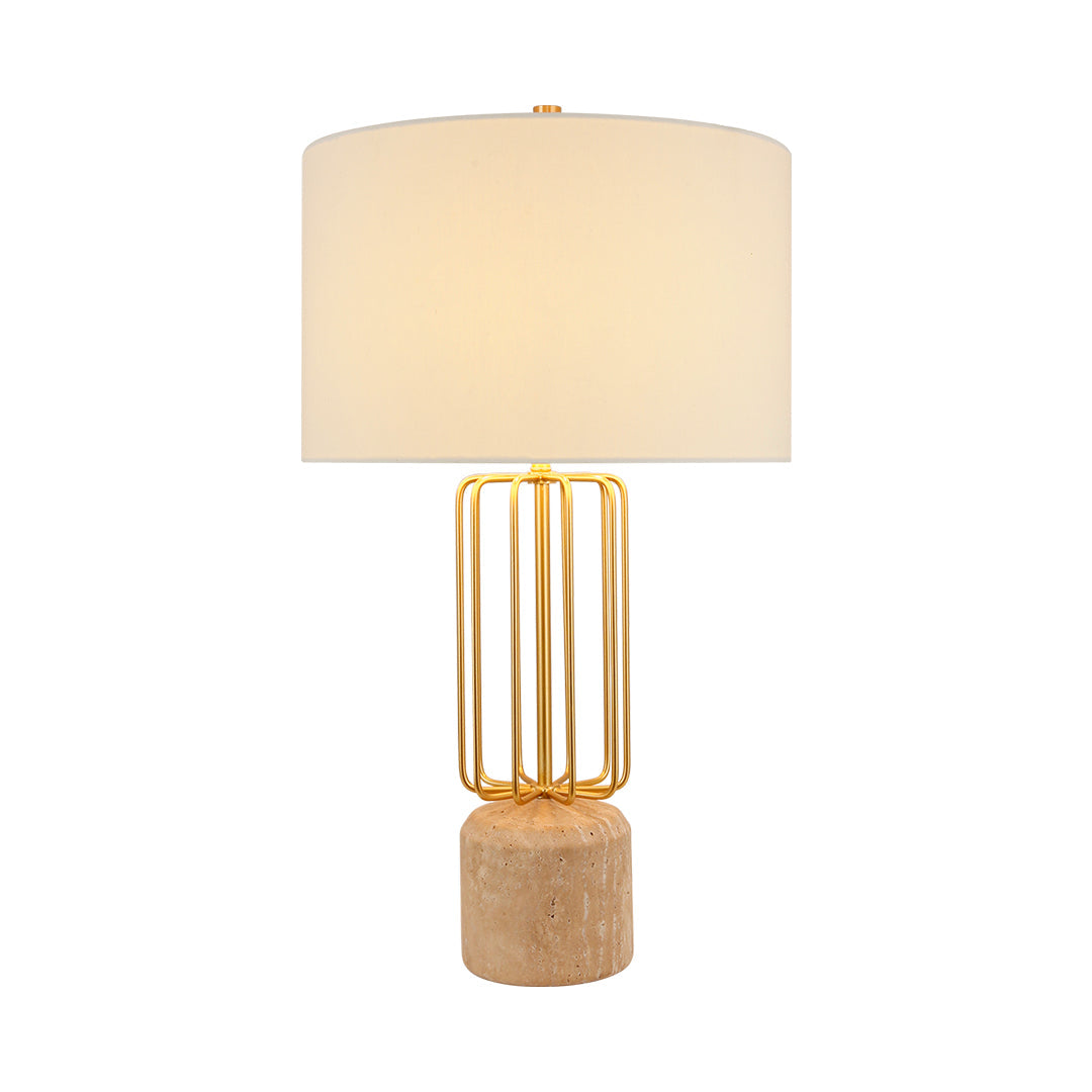 Nordic Style Geometric Metal Cage LED Table Lamp - Eye-Care Design