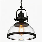 Retro Industrial Clear Glass Pendant Light Fixture