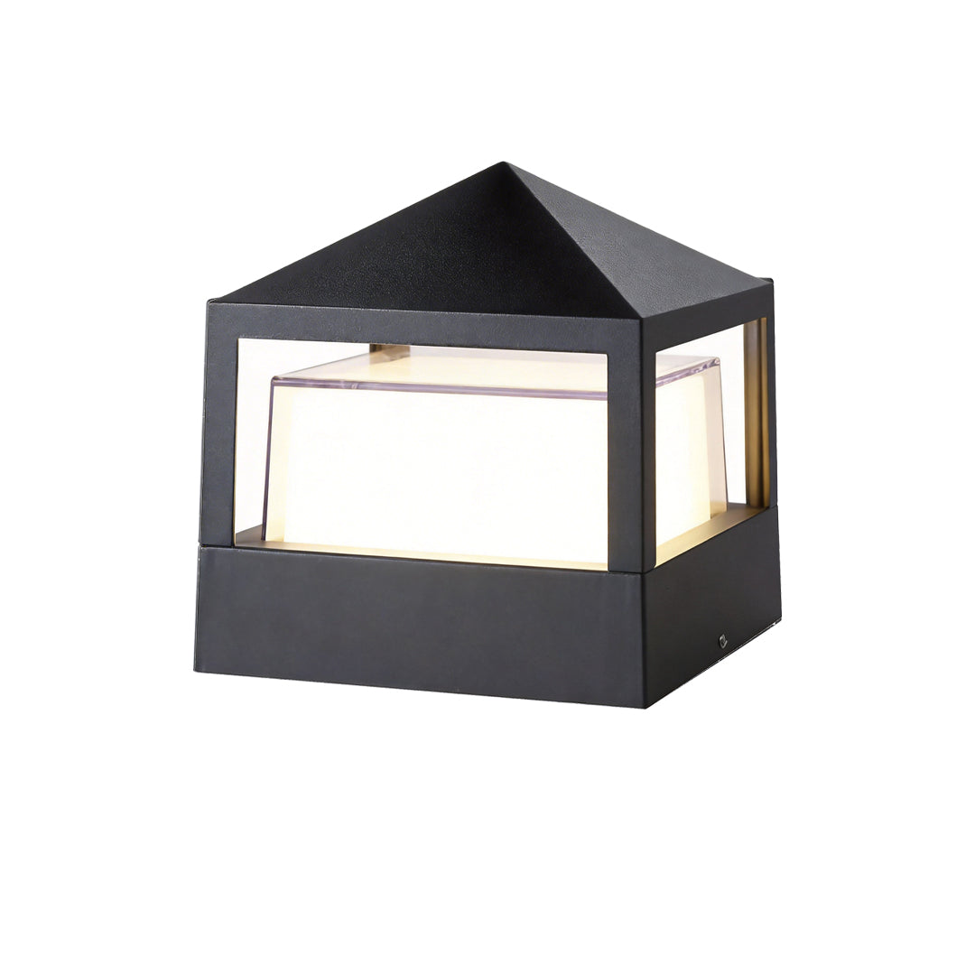 Double-Layered Square Outdoor Pillar Light