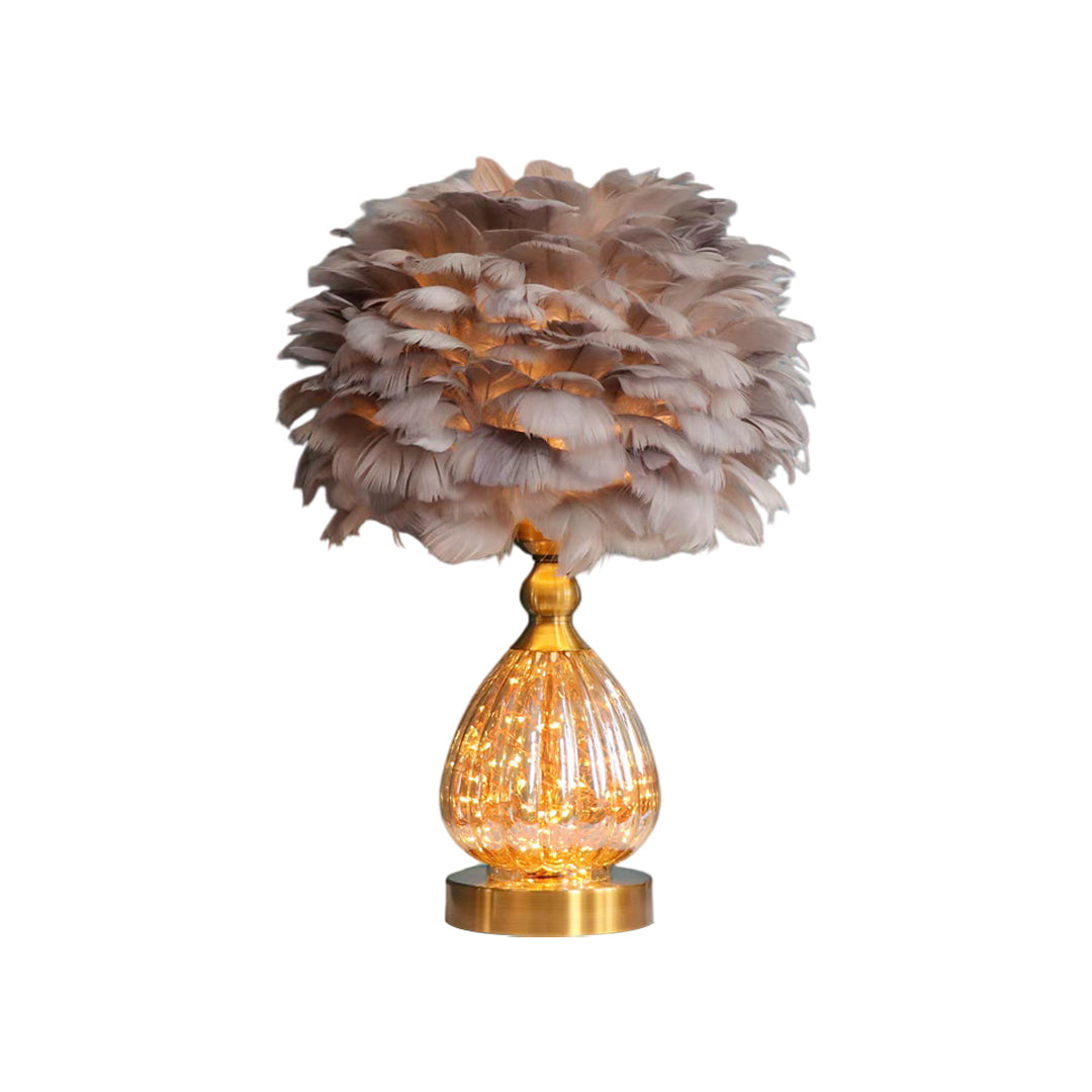 Nordic Feather Table Lamp - Elegant Wedding Decor