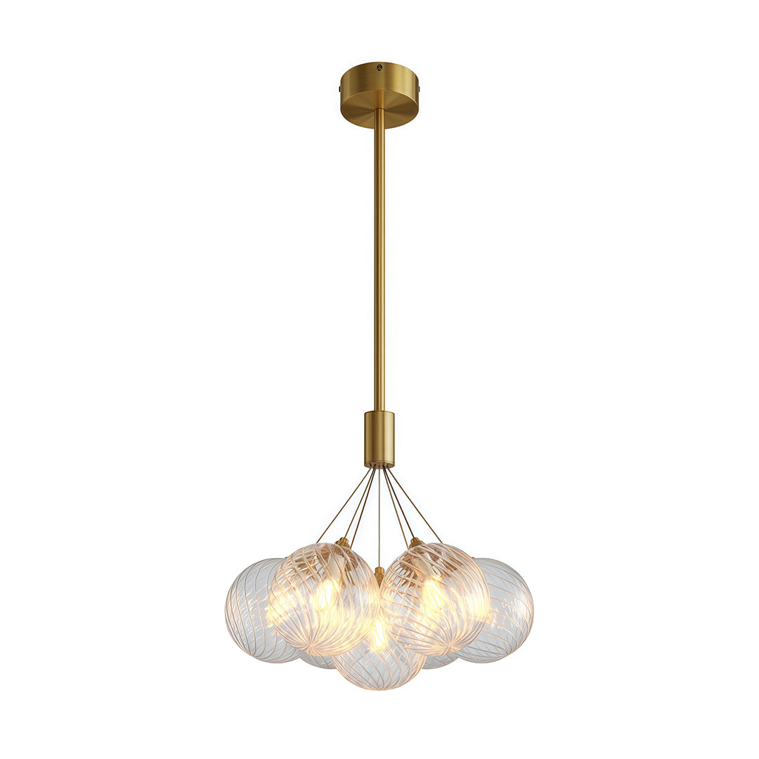 Minimalist Copper Bubble Chandelier - Modern Ceiling Light