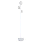 Modern 3-Light Globe Floor Lamp in Gold, Black, and White