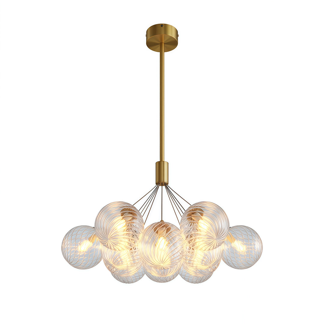 Minimalist Copper Bubble Chandelier - Modern Ceiling Light