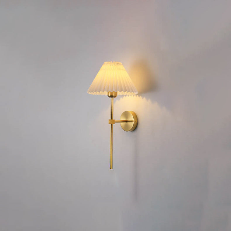 Modern Pleated Fabric Wall Sconce