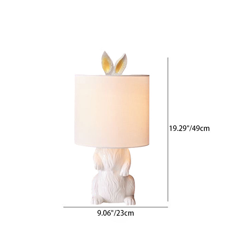 Contemporary Rabbit-Shaped 1-Light Table Lamp