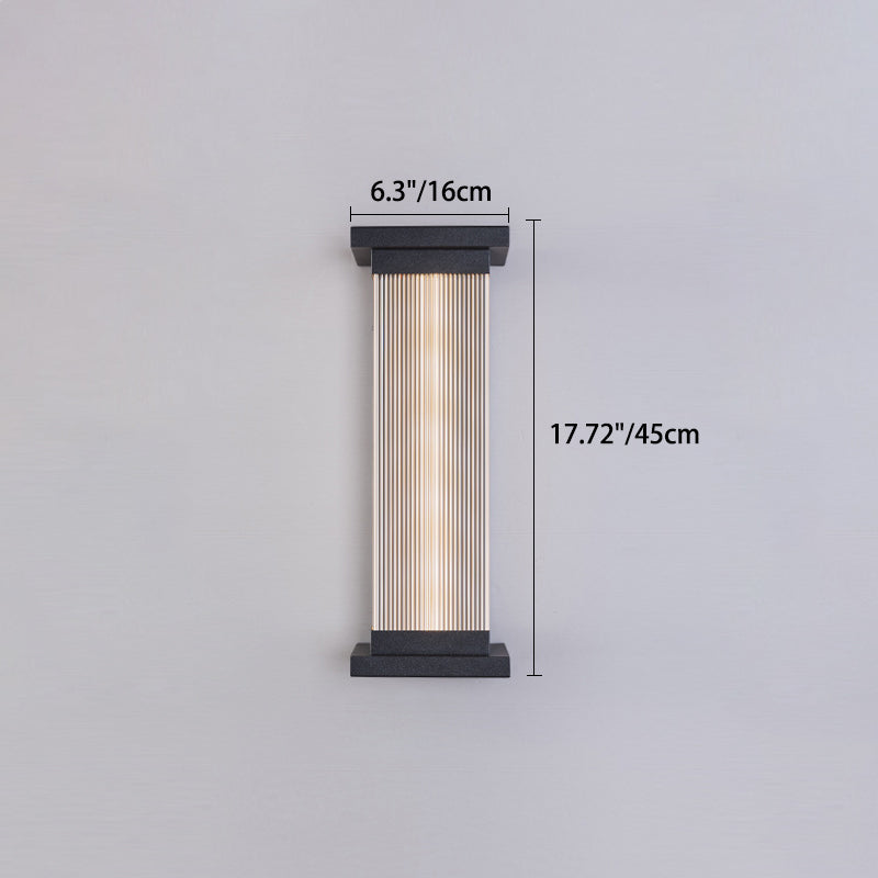 Premium Waterproof Striped Rectangle Wall Sconce Lamp