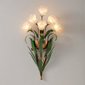 Contemporary Minimalist Glass Flower Wall Sconce