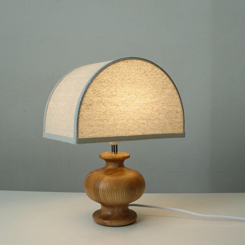 Vintage Japanese Wabi-Sabi Solid Wood Table Lamp - 1-Light