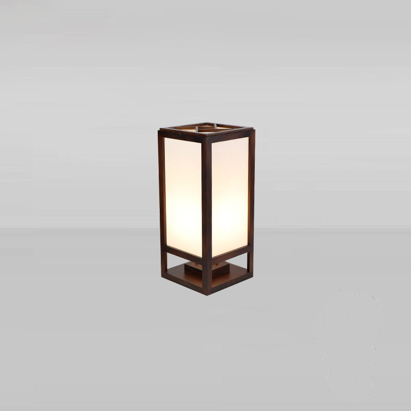 Premium Rectangular Parchment Wood Floor Lamp - 1-Light Design for Entertainment Spaces