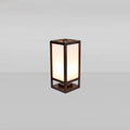 Premium Rectangular Parchment Wood Floor Lamp - 1-Light Design for Entertainment Spaces