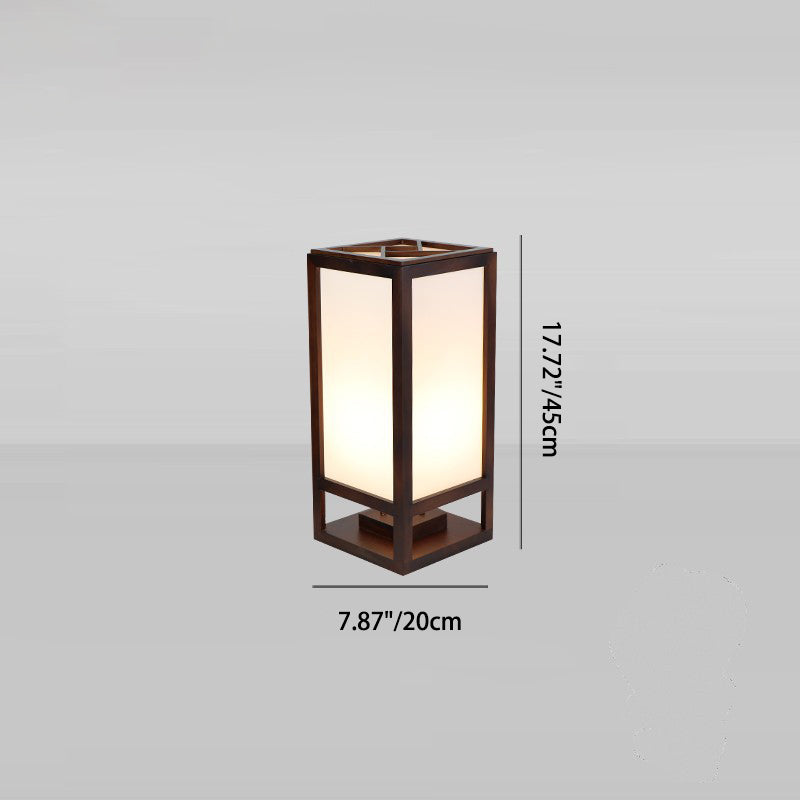 Premium Rectangular Parchment Wood Floor Lamp - 1-Light Design for Entertainment Spaces