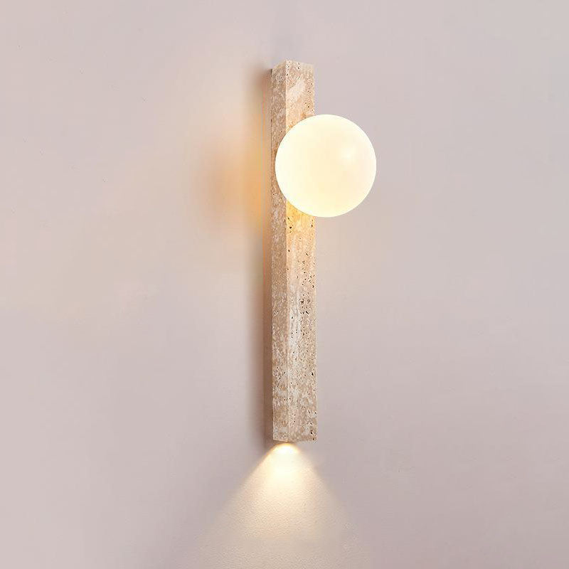 Yellow Travertine 2-Light Sconce