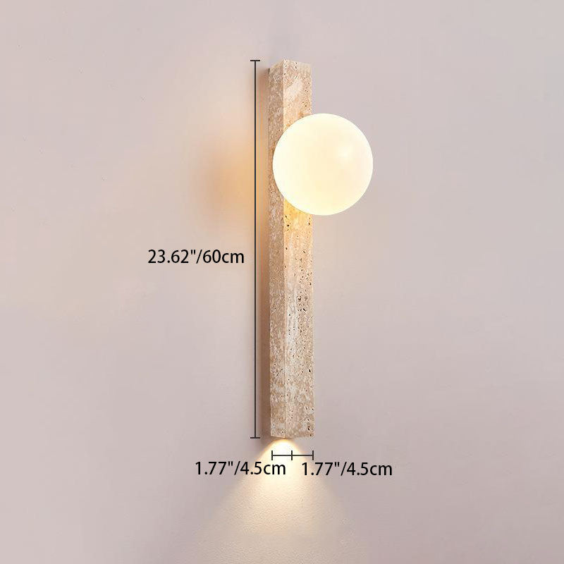 Yellow Travertine 2-Light Sconce