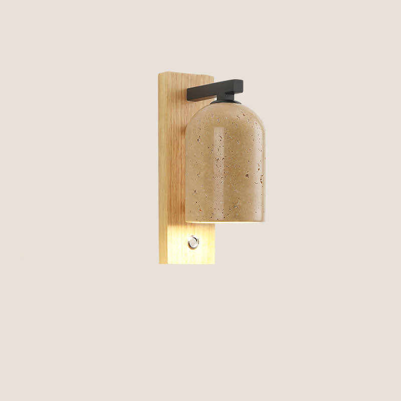 Japanese Stone Cylinder Wall Sconce