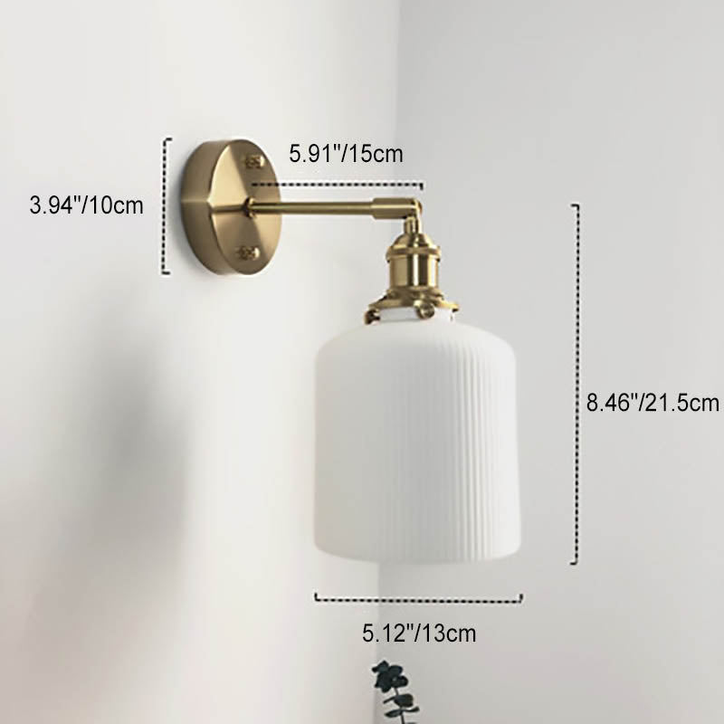 Japanese Brass & Lucite Wall Sconce
